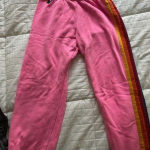 aviator nation pink sweatpants small